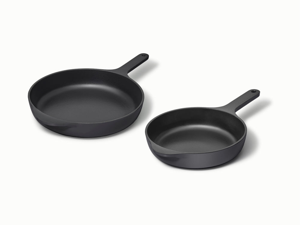 Enameled Cast Iron Skillet Duo