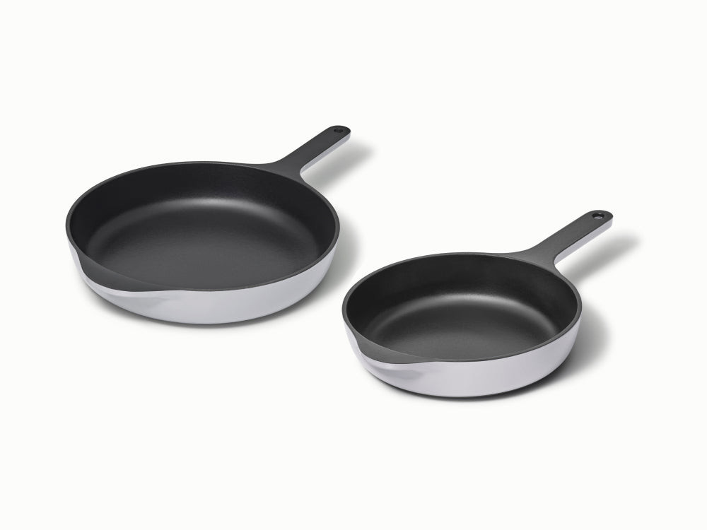 Enameled Cast Iron Skillet Duo