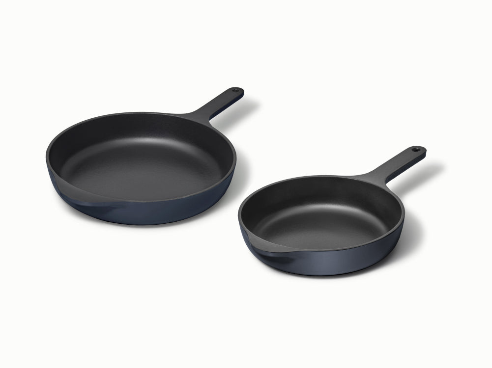 Enameled Cast Iron Skillet Duo