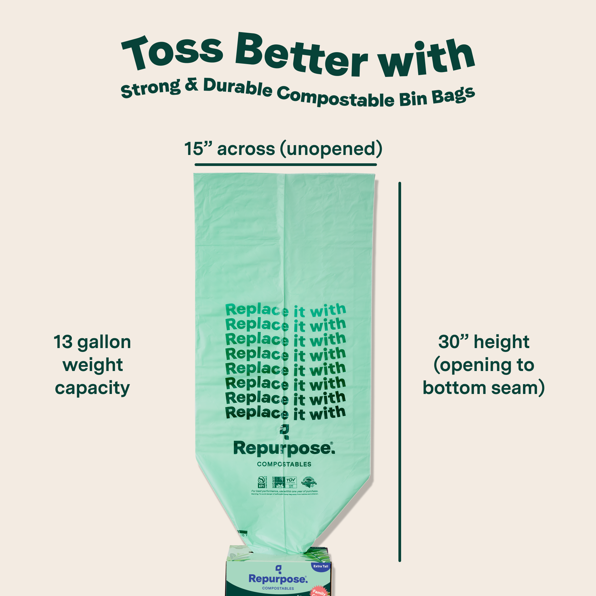 Repurpose Tall Kitchen Bag 75 Count